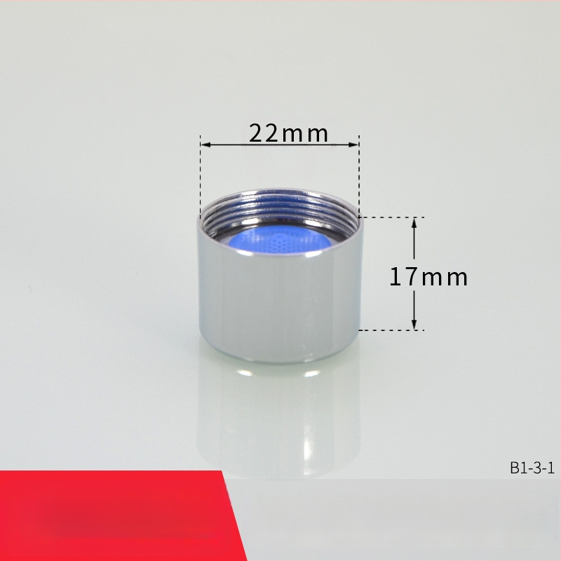 Aerátor na kohútik s filtrom — úspora vody, meď, elektroplating povrch, jednorukové ovládanie, nominálny tlak 1.6 MPa, prevádzková teplota 120°C, montáž vnútorná a vonkajšia