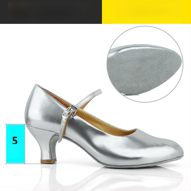Ženske latino plesne cipele, srednja peta, mek đon, moderan profesionalni dizajn, Sartre Saiwei