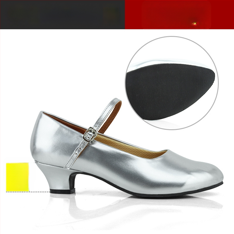 Ženske latino plesne cipele, srednja peta, mek đon, moderan profesionalni dizajn, Sartre Saiwei