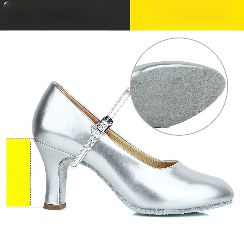 Ženske latino plesne cipele, srednja peta, mek đon, moderan profesionalni dizajn, Sartre Saiwei