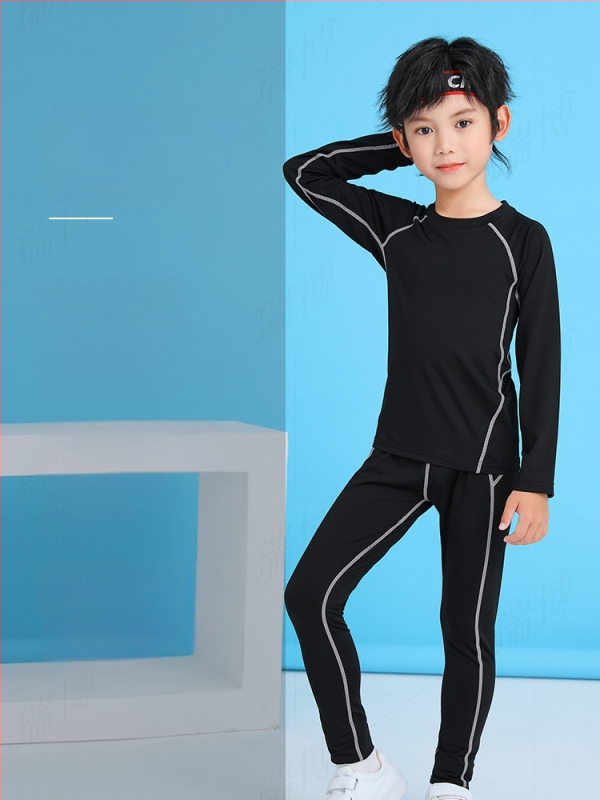 Νεανικός εφαρμοστός μακρυμάνικος βάσης τοπ, γρήγορο στέγνωμα, 93% πολυεστέρας / 7% σπάντεξ, μονόχρωμο σχέδιο, μήκος στη μέση, unisex