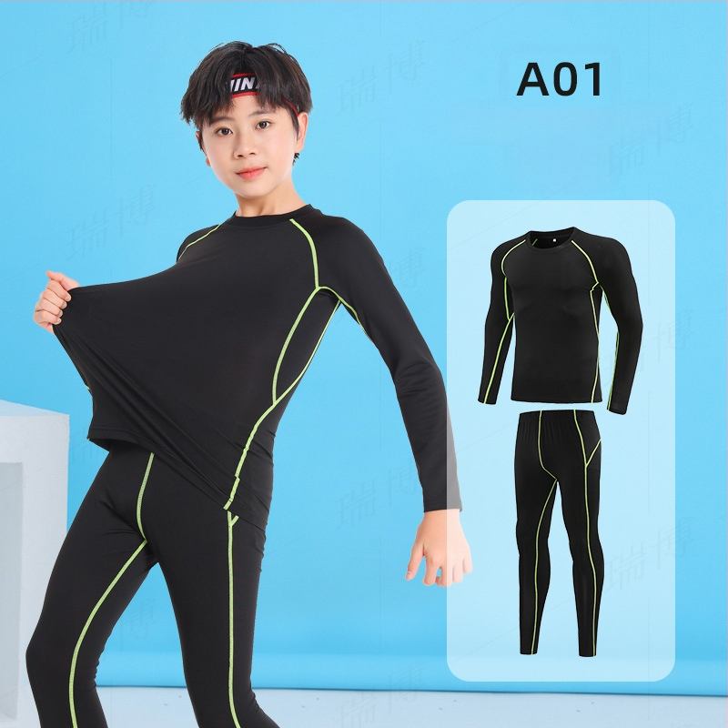 Νεανικός εφαρμοστός μακρυμάνικος βάσης τοπ, γρήγορο στέγνωμα, 93% πολυεστέρας / 7% σπάντεξ, μονόχρωμο σχέδιο, μήκος στη μέση, unisex