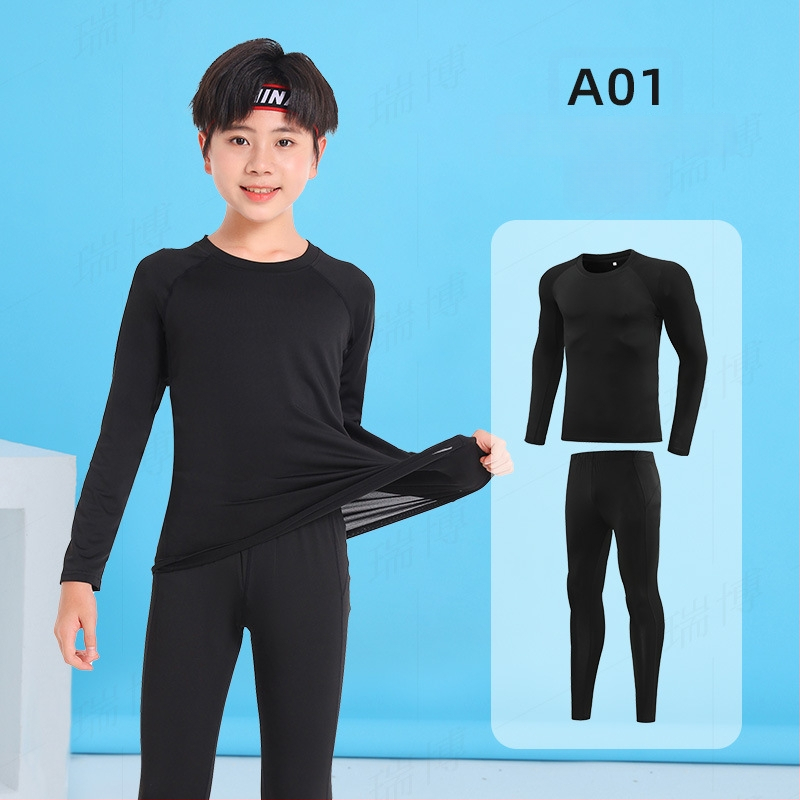 Νεανικός εφαρμοστός μακρυμάνικος βάσης τοπ, γρήγορο στέγνωμα, 93% πολυεστέρας / 7% σπάντεξ, μονόχρωμο σχέδιο, μήκος στη μέση, unisex