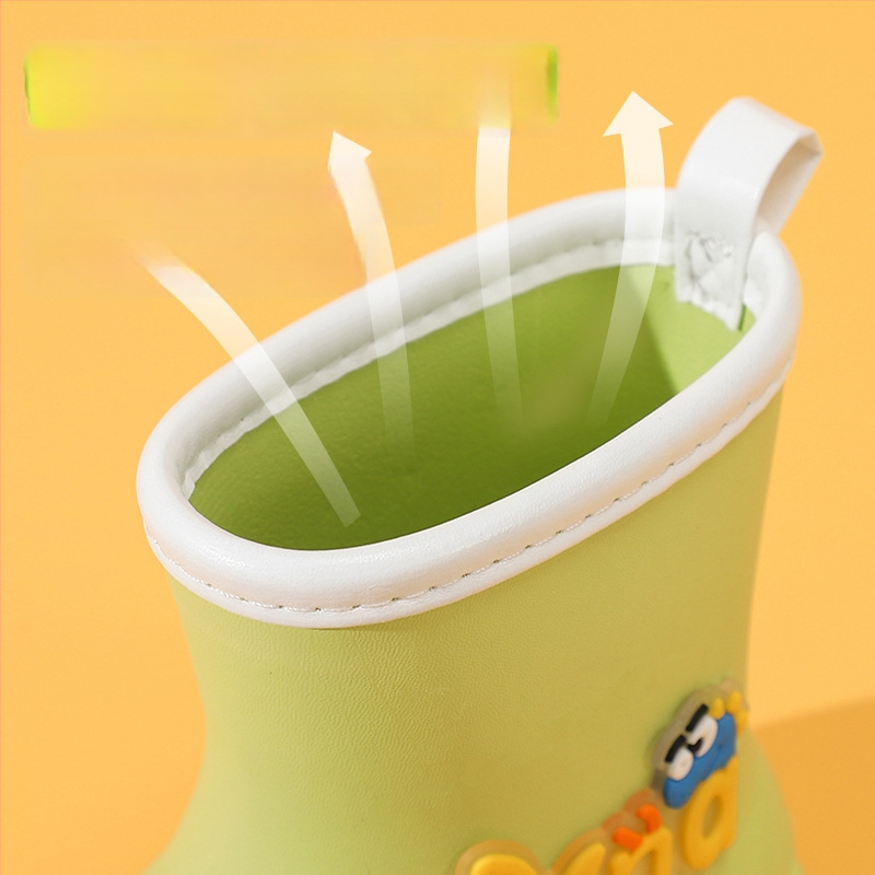 Cizme de ploaie pentru copii, desen animat, EVA, unisex, tub scurt, talpă plată, impermeabile