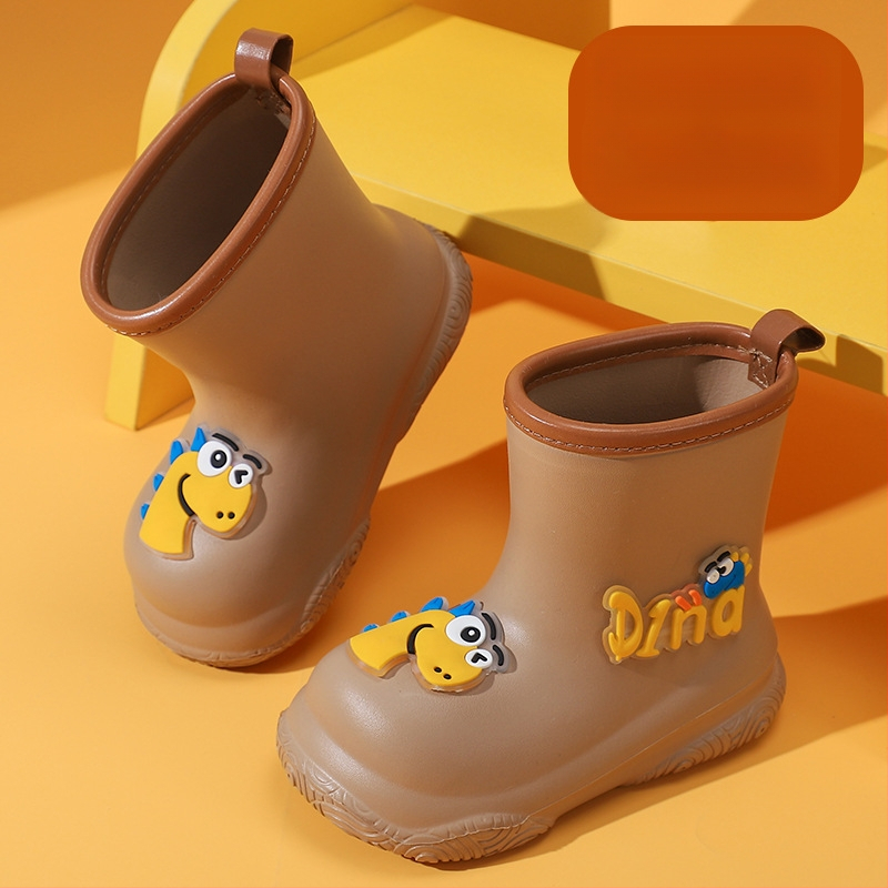 Cizme de ploaie pentru copii, desen animat, EVA, unisex, tub scurt, talpă plată, impermeabile