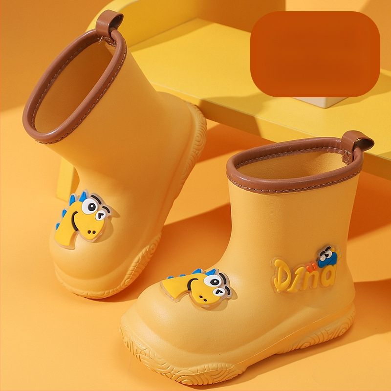 Cizme de ploaie pentru copii, desen animat, EVA, unisex, tub scurt, talpă plată, impermeabile