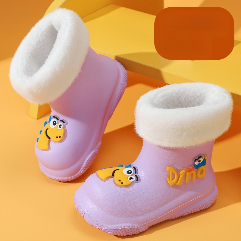 Cizme de ploaie pentru copii, desen animat, EVA, unisex, tub scurt, talpă plată, impermeabile