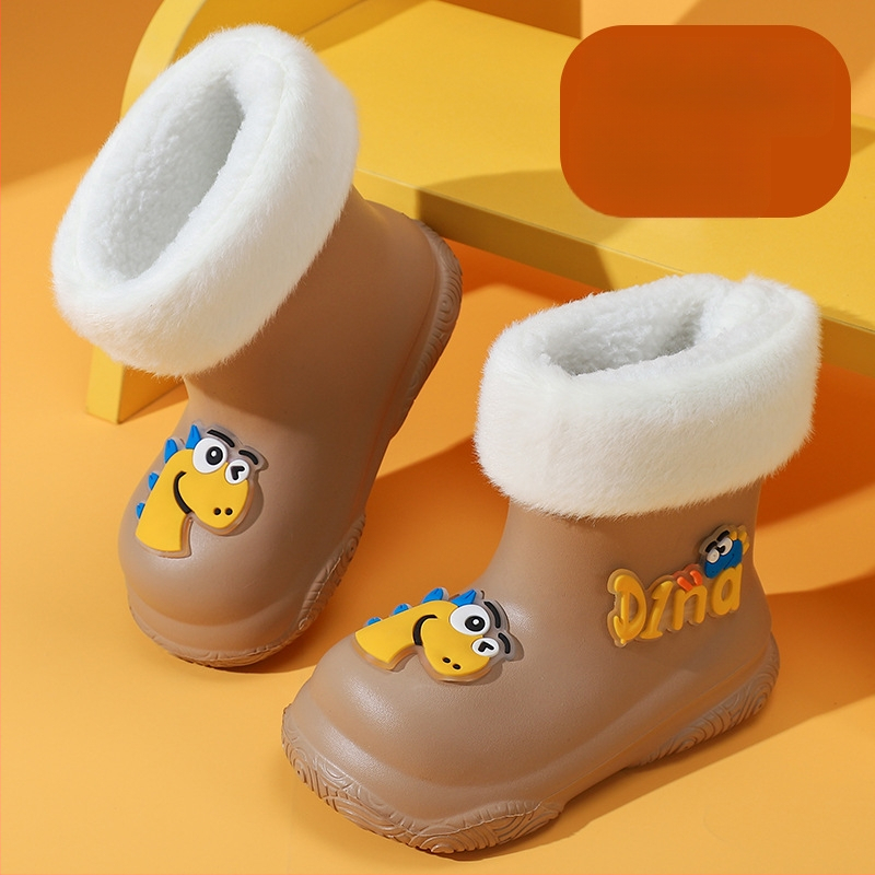 Cizme de ploaie pentru copii, desen animat, EVA, unisex, tub scurt, talpă plată, impermeabile