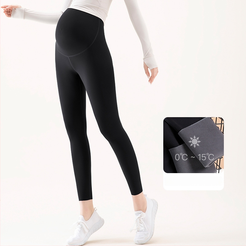 Κολάν εγκυμοσύνης χωρίς ραφές με στήριξη κοιλιάς, μίγμα νάιλον-σπαντεξ, μεσαίο πάχος, υψηλή ελαστικότητα, εφαρμογή στενή