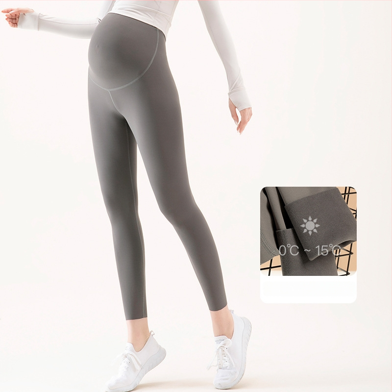 Κολάν εγκυμοσύνης χωρίς ραφές με στήριξη κοιλιάς, μίγμα νάιλον-σπαντεξ, μεσαίο πάχος, υψηλή ελαστικότητα, εφαρμογή στενή