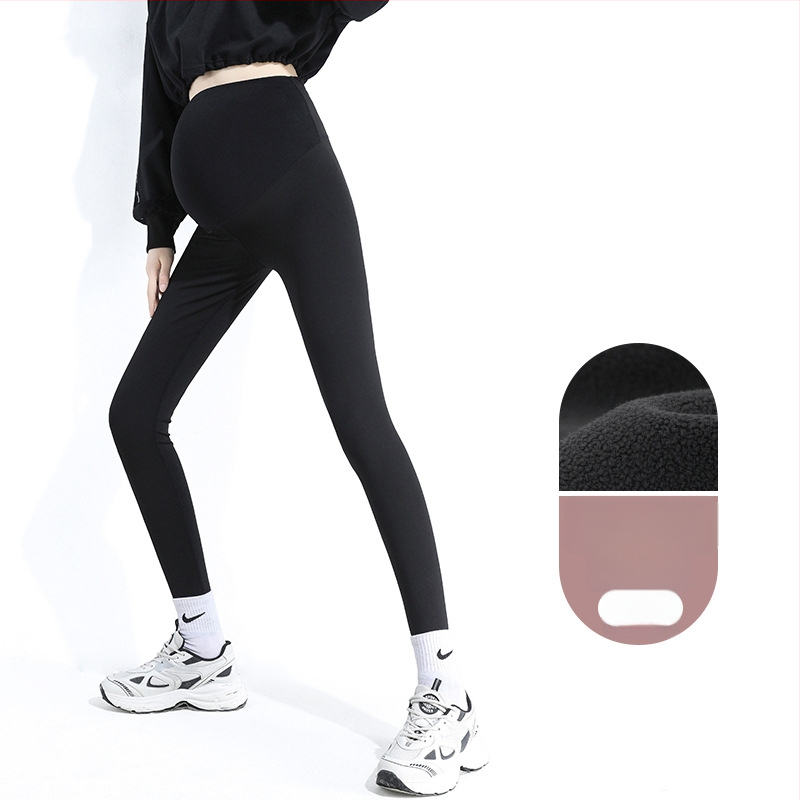 Κολάν εγκυμοσύνης χωρίς ραφές με στήριξη κοιλιάς, μίγμα νάιλον-σπαντεξ, μεσαίο πάχος, υψηλή ελαστικότητα, εφαρμογή στενή