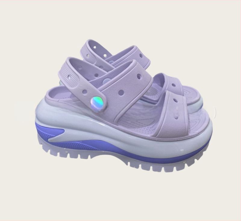 Γυναικείες κλογκς Baotou με διάτρητο πάνω μέρος από EVA, παχιά σόλα πλατφόρμα από EVA, αύξηση ύψους, άνοιξη 2025