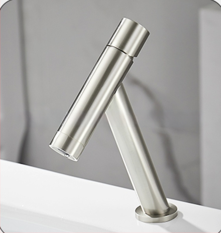 Kúpeľňový umývadlový mixér, meďová konštrukcia, zvislá inštalácia, špirálové otváranie