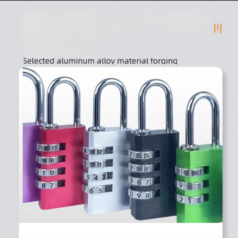 Alumíniumötvözetes jelszavas zár edzőterem szekrényekhez (modell Qjd2024052201, záró rúd vastagsága: 3, kioldási mód: jelszó)