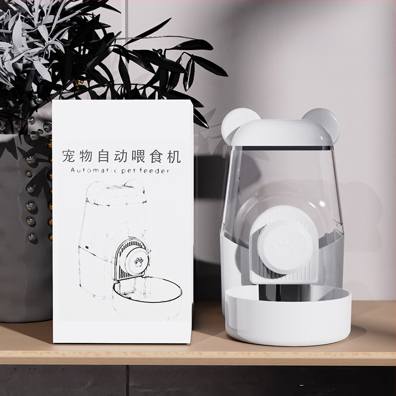 Котешка купа за хранене с интегрирана вода и храна — Материал: пластмаса + неръждаема стомана; Автоматично хранене; Марка: Dog Overlord; Опаковка: 50; За котки