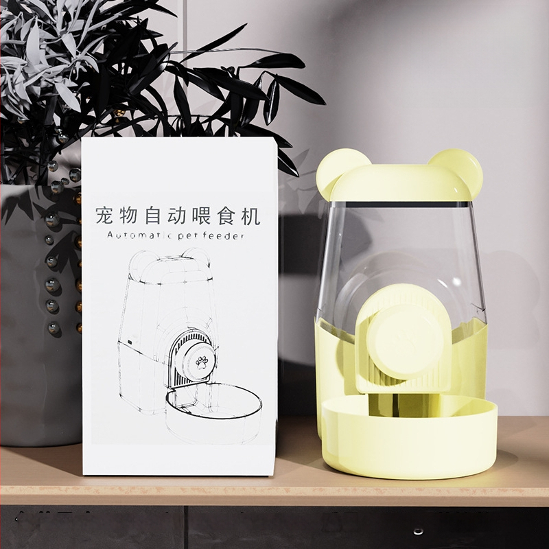 Котешка купа за хранене с интегрирана вода и храна — Материал: пластмаса + неръждаема стомана; Автоматично хранене; Марка: Dog Overlord; Опаковка: 50; За котки