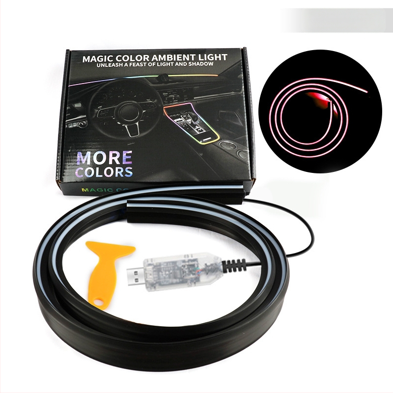 Амбиентна LED лента за предното стъкло на автомобила – акрил, 13W, 5V, 0.8A