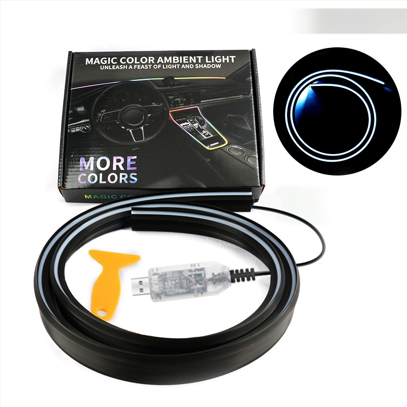 Амбиентна LED лента за предното стъкло на автомобила – акрил, 13W, 5V, 0.8A