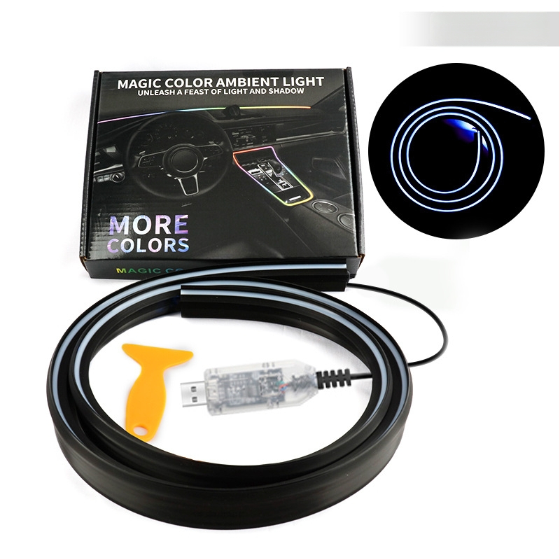 Амбиентна LED лента за предното стъкло на автомобила – акрил, 13W, 5V, 0.8A