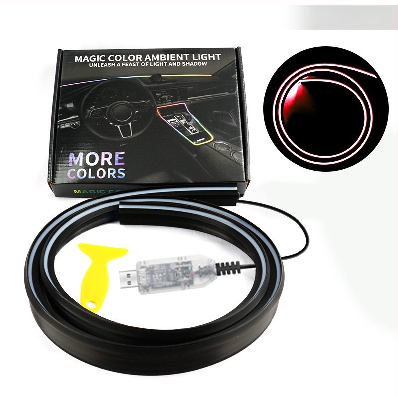 Амбиентна LED лента за предното стъкло на автомобила – акрил, 13W, 5V, 0.8A