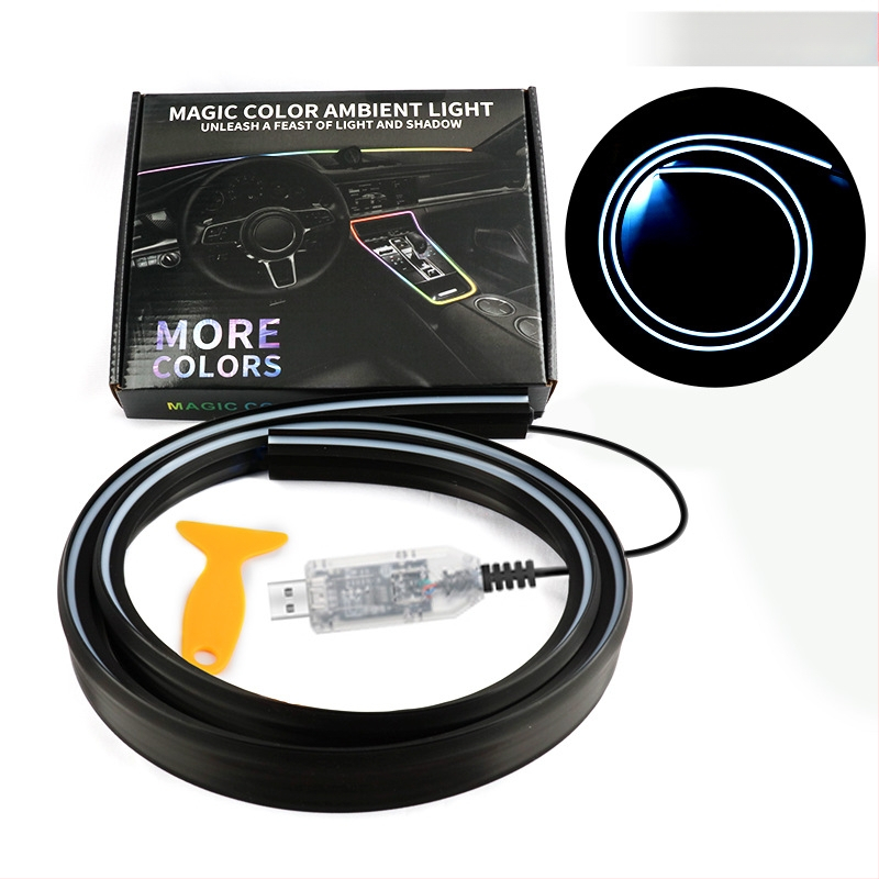 Амбиентна LED лента за предното стъкло на автомобила – акрил, 13W, 5V, 0.8A