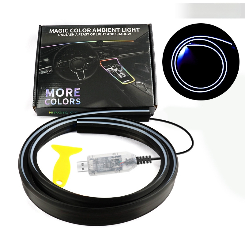 Амбиентна LED лента за предното стъкло на автомобила – акрил, 13W, 5V, 0.8A
