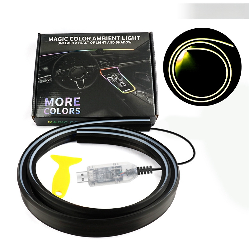 Амбиентна LED лента за предното стъкло на автомобила – акрил, 13W, 5V, 0.8A