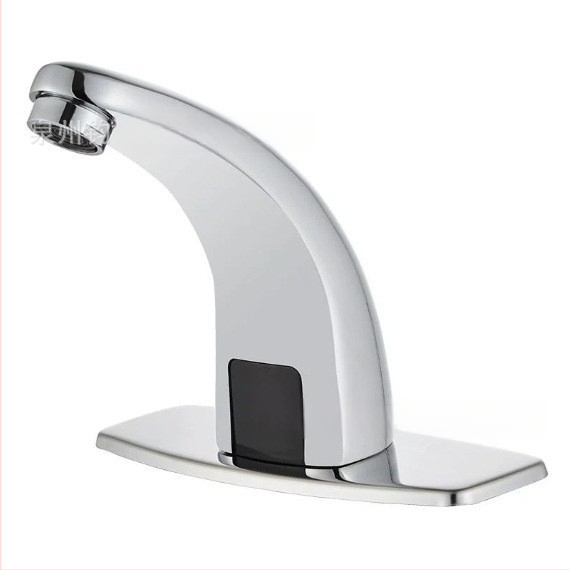 Senzorový kohútik na umývadlo - nerezová oceľ, keramický diskový ventil, montáž na dosku, Ø20 vstup/výstup, jednorukové ovládanie