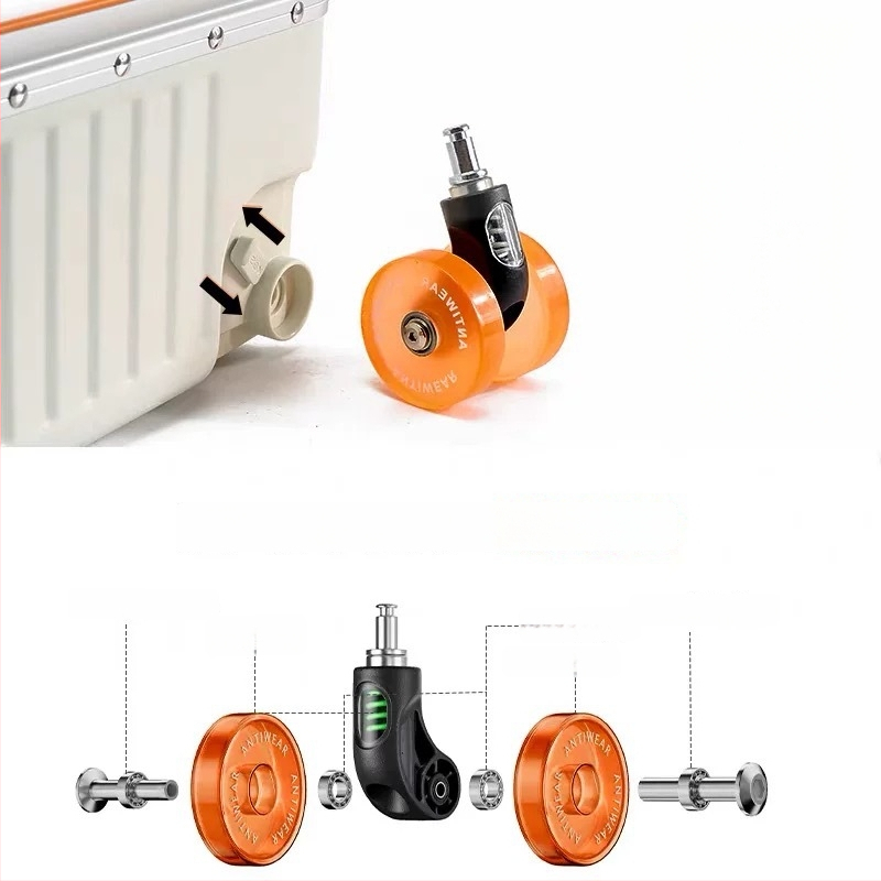 Set de roți pentru bagaje cu roți universale silențioase — Mige Fort, PU întărit, ultra-ușor, antibacterian, primăvara 2025