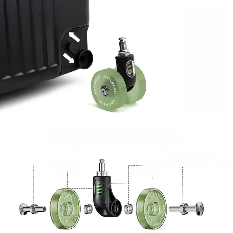 Set de roți pentru bagaje cu roți universale silențioase — Mige Fort, PU întărit, ultra-ușor, antibacterian, primăvara 2025