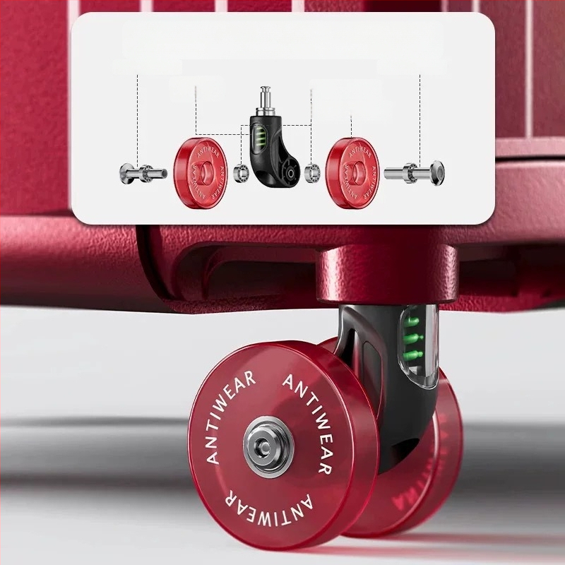 Set de roți pentru bagaje cu roți universale silențioase — Mige Fort, PU întărit, ultra-ușor, antibacterian, primăvara 2025