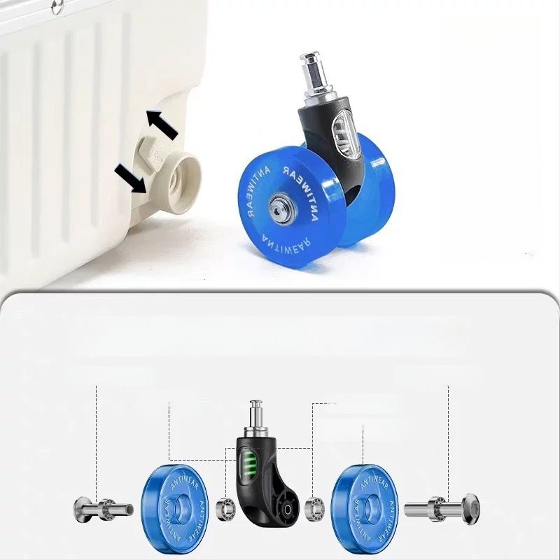 Set de roți pentru bagaje cu roți universale silențioase — Mige Fort, PU întărit, ultra-ușor, antibacterian, primăvara 2025