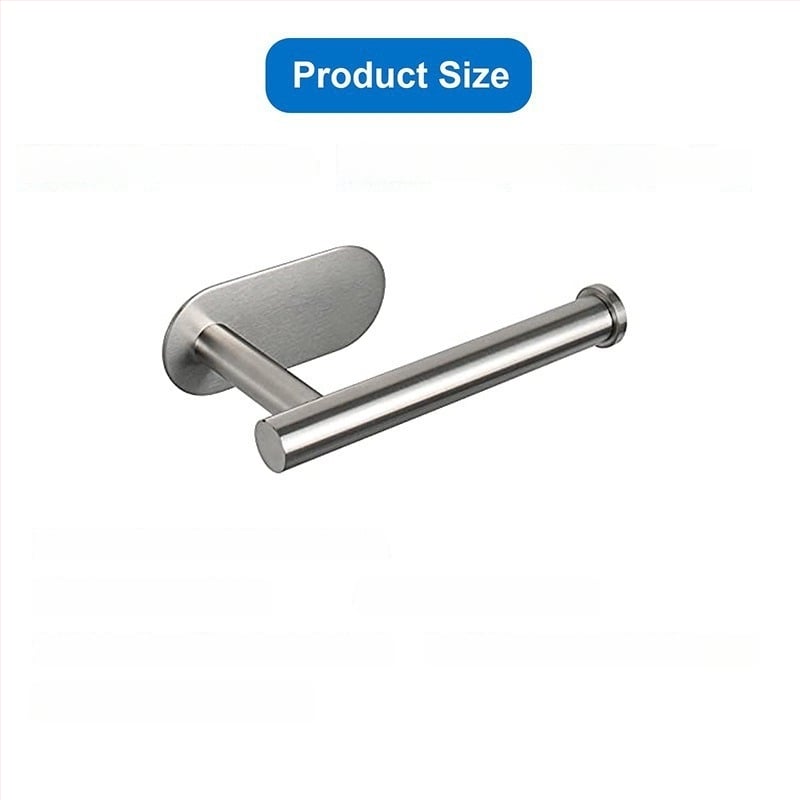 Suport pentru hârtie de bucătărie și toaletă din oțel inox, montaj fără găuri, finisaj spray, design oval, Bangnan