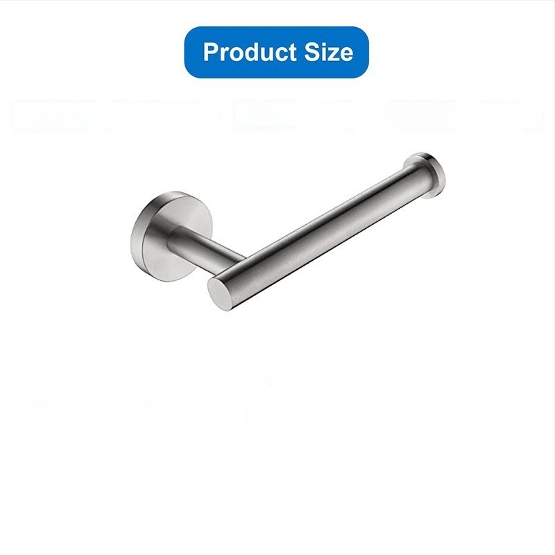 Suport pentru hârtie de bucătărie și toaletă din oțel inox, montaj fără găuri, finisaj spray, design oval, Bangnan