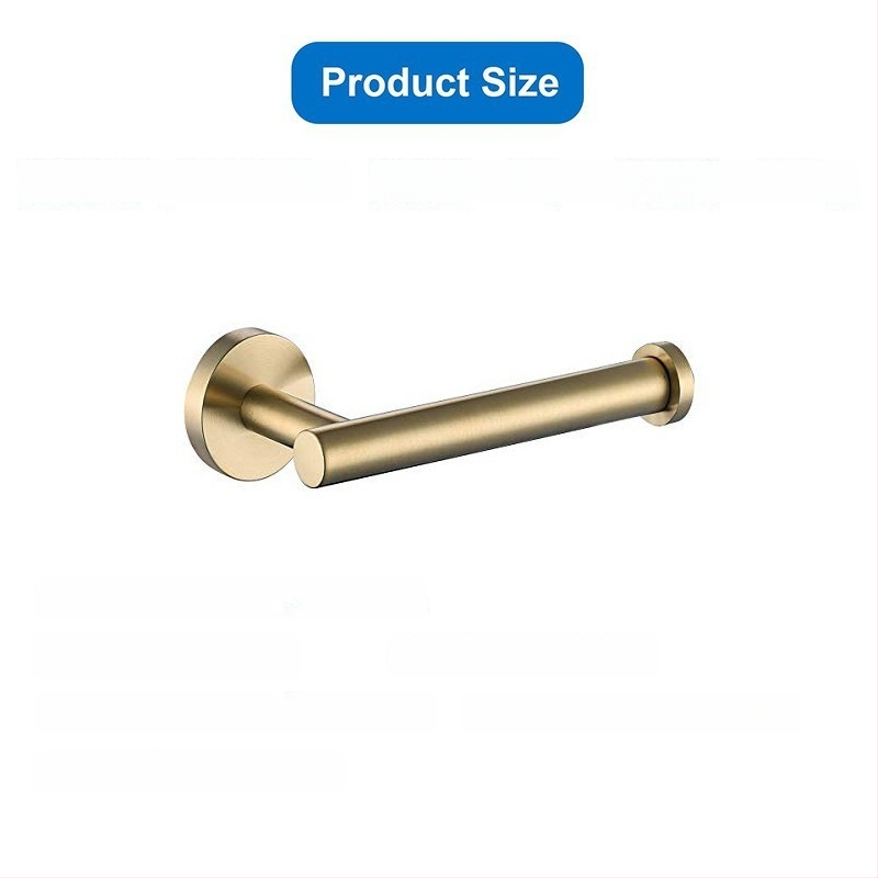 Suport pentru hârtie de bucătărie și toaletă din oțel inox, montaj fără găuri, finisaj spray, design oval, Bangnan