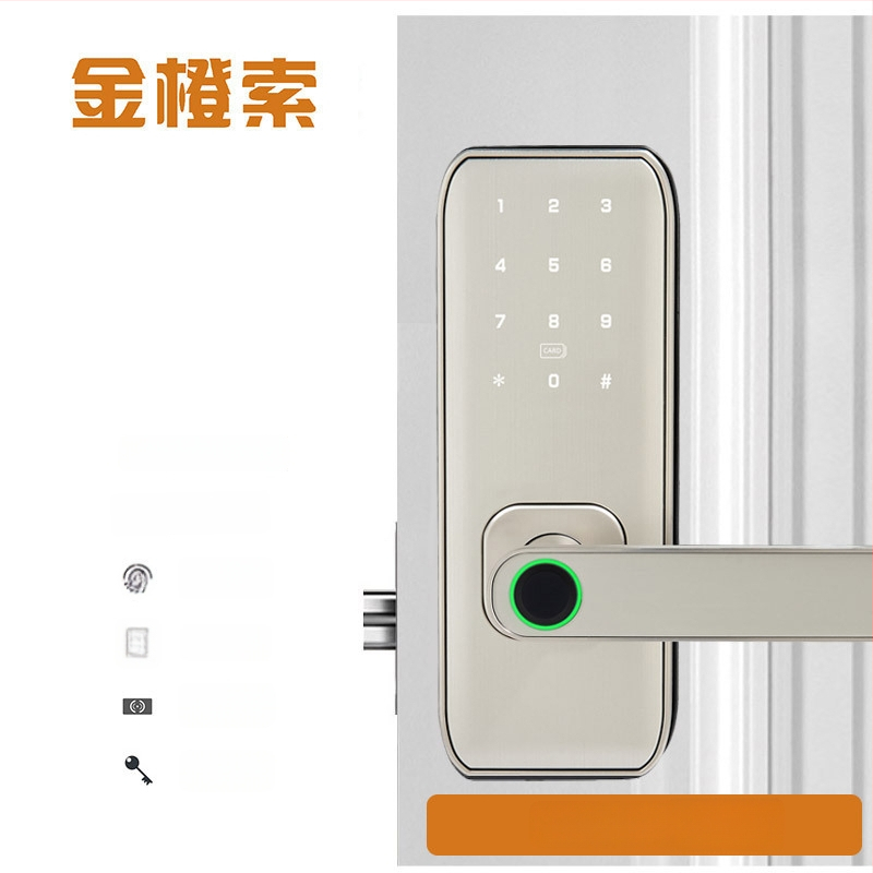 Смарт заключване с пръстов отпечатък за вътрешни дървени врати – модел M1, капацитет отпечатъци 100, време на сканиране <0.01 сек, работна температура -20°C до 60°C, живот 500000 цикъла