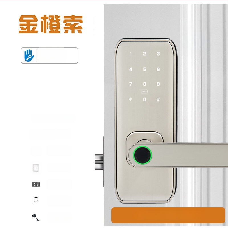 Смарт заключване с пръстов отпечатък за вътрешни дървени врати – модел M1, капацитет отпечатъци 100, време на сканиране <0.01 сек, работна температура -20°C до 60°C, живот 500000 цикъла