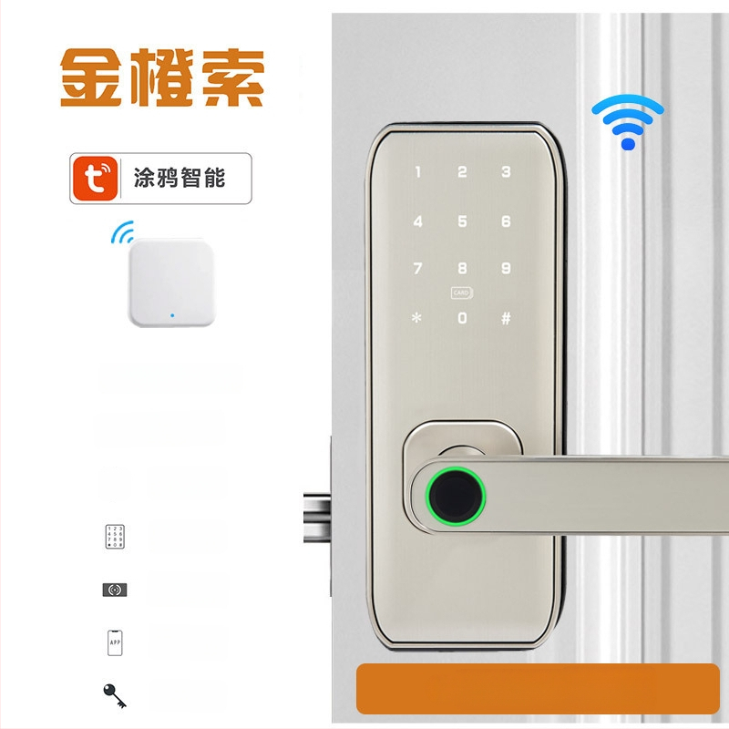 Смарт заключване с пръстов отпечатък за вътрешни дървени врати – модел M1, капацитет отпечатъци 100, време на сканиране <0.01 сек, работна температура -20°C до 60°C, живот 500000 цикъла