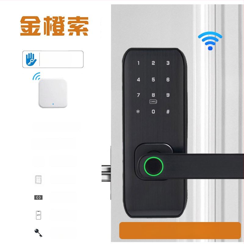 Смарт заключване с пръстов отпечатък за вътрешни дървени врати – модел M1, капацитет отпечатъци 100, време на сканиране <0.01 сек, работна температура -20°C до 60°C, живот 500000 цикъла