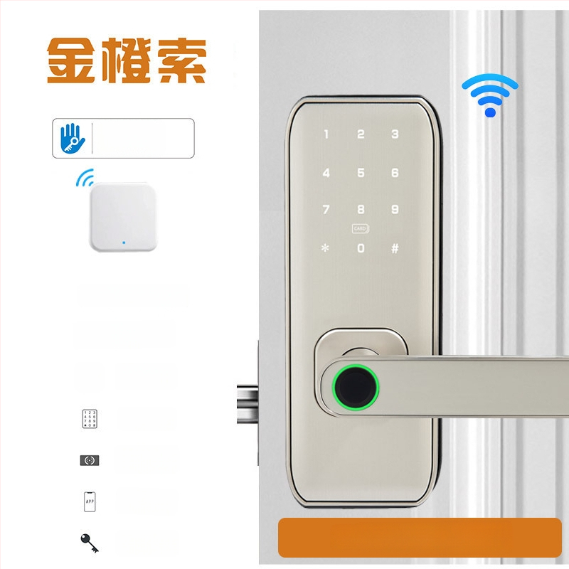 Смарт заключване с пръстов отпечатък за вътрешни дървени врати – модел M1, капацитет отпечатъци 100, време на сканиране <0.01 сек, работна температура -20°C до 60°C, живот 500000 цикъла