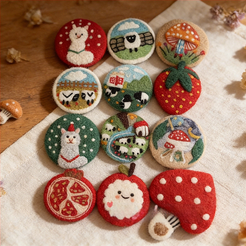 DIY αξεσουάρ κοσμημάτων, φελτ υπόστρωμα ποτηριού με αρνάκι, χειροποίητο, καρτούν στυλ