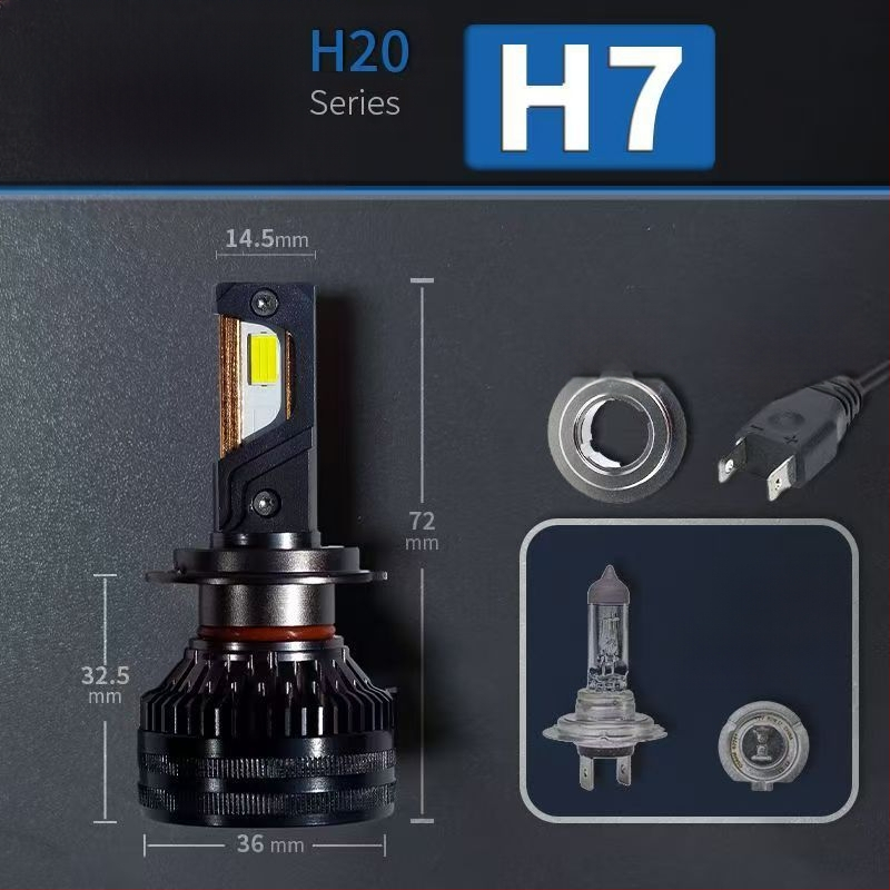 Faruri LED pentru mașină, lumină joasă, compatibile cu H1/4/7/11/9005/9012, 12V, 80–90W