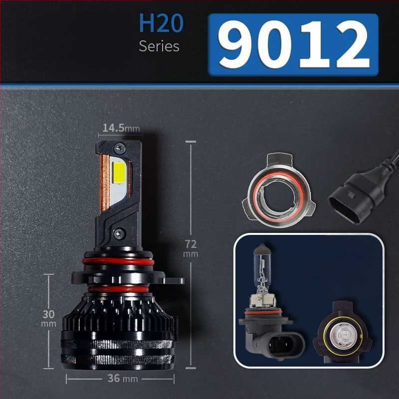 Faruri LED pentru mașină, lumină joasă, compatibile cu H1/4/7/11/9005/9012, 12V, 80–90W