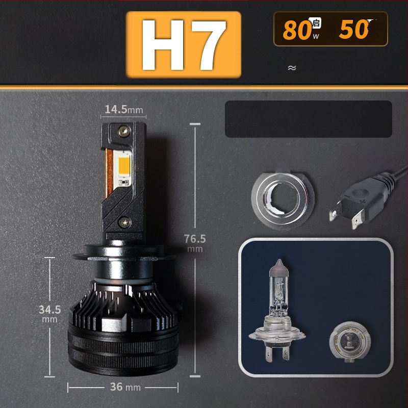 Faruri LED pentru mașină, lumină joasă, compatibile cu H1/4/7/11/9005/9012, 12V, 80–90W