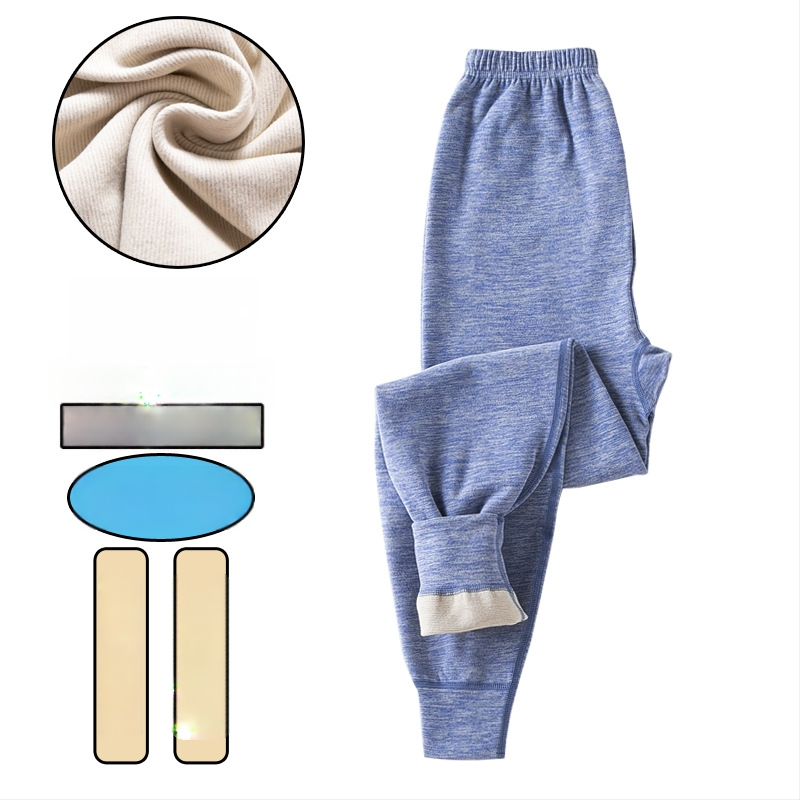 Fiúknak szánt termosz hosszúnadrág fleece béléssel és vastag anyaggal, magas derekú, téli alapréteg, 92% poliészter