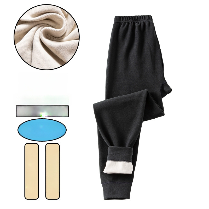 Fiúknak szánt termosz hosszúnadrág fleece béléssel és vastag anyaggal, magas derekú, téli alapréteg, 92% poliészter