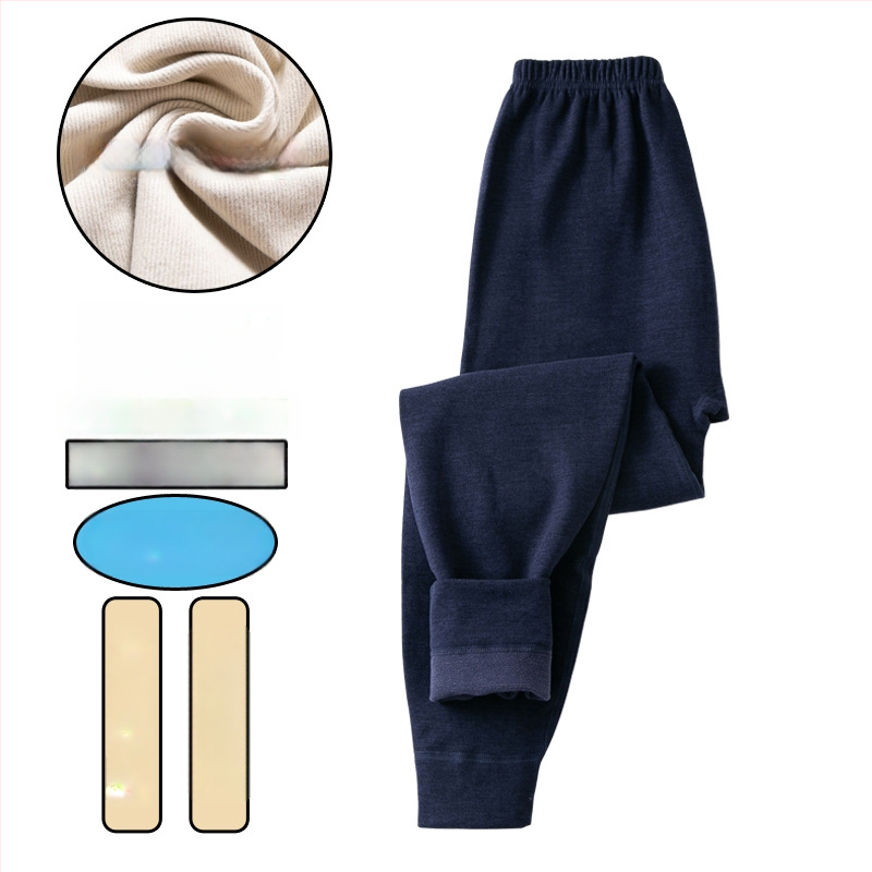 Fiúknak szánt termosz hosszúnadrág fleece béléssel és vastag anyaggal, magas derekú, téli alapréteg, 92% poliészter