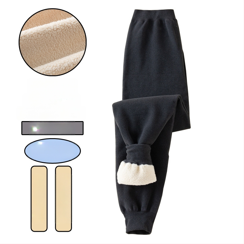 Fiúknak szánt termosz hosszúnadrág fleece béléssel és vastag anyaggal, magas derekú, téli alapréteg, 92% poliészter