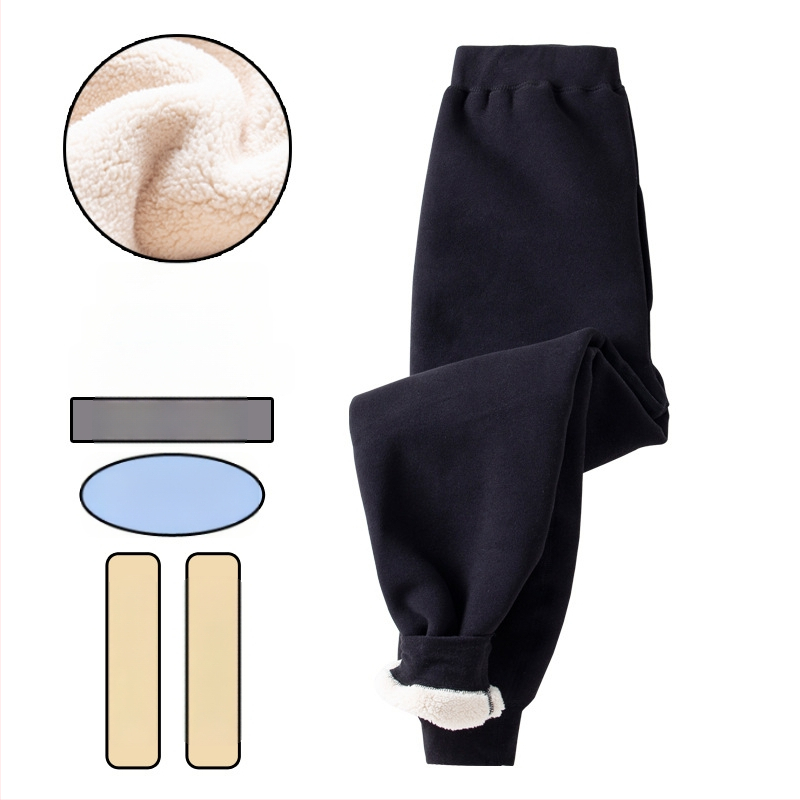 Fiúknak szánt termosz hosszúnadrág fleece béléssel és vastag anyaggal, magas derekú, téli alapréteg, 92% poliészter