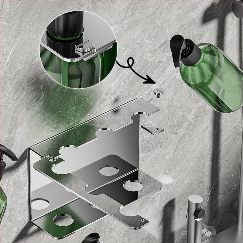 304 rozsdamentes acélból készült szappanadagoló, falra szerelhető, fúrás nélküli, kézi nyomású működés, polírozott felület, modern stílus, szállodai fürdőszobákhoz